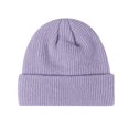 thumbnail image 1 of PMVFHDE Fashionable And Adult Solid Color Knitted Warm Winter Hat For Daily Casual Wear In Cold Seasons Light Purple, 1 of 2