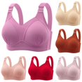 thumbnail image 1 of PMVFHDE Full Figure Bra Seamless Wireless Everyday Wear Side Coverage Lift Plus Size Women Smooth T-Shirt Back Smoothing Non- Strapless Adjustable Wide Band Underwire Free Breathable Purple - 40, 1 of 7