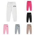 thumbnail image 1 of PMVFHDE Girls Athletic Jogger Pants With Stretchy Soft For Kids Sports Running Yoga Play Casual Wear Comfortable Everyday Outdoor White,2-3 Years, 1 of 4