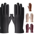 thumbnail image 1 of PMVFHDE Gloves & Mittens Ladies Windproof Thick Winter Versatile Solid Cold Autumn Warm Knit Accessory Black - L, 1 of 5