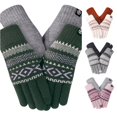 thumbnail image 1 of PMVFHDE Gloves & Mittens Winter Knitted Thermal Touchscreen Texting Warm Cold Weather Hand Accessories for Daily Use Dark Green - One Size, 1 of 5
