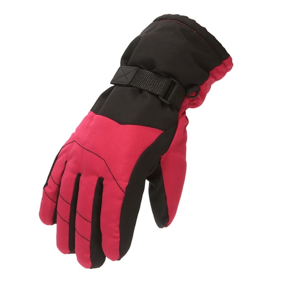PMVFHDE Gloves & Mittens Winter Ski Warm Windproof Riding Children's Outdoor Sports Thermal Hand Red - One Size
