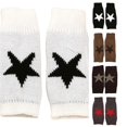 thumbnail image 1 of PMVFHDE Gloves & Mittens Women's Woolen Autumn Winter Outdoor Warm Cold Proof Thickened Printed Half Finger Mittens White - One Size, 1 of 5