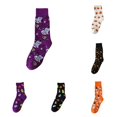 thumbnail image 1 of PMVFHDE Halloween Novelty Crew Socks Cute Holiday Party For Kids Family Celebration Themed Casual, Light Purple, One Size, 1 of 7