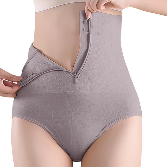 PMVFHDE High Waist Zipper Hook Body Postpartum Abdominal Control Womens Underwear For Purple,XL/XXL