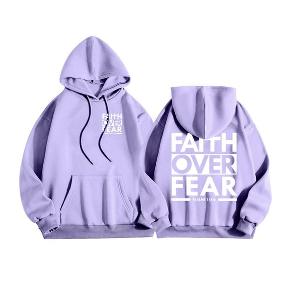 PMVFHDE Hoodie Men Loose Fit Winter Letter Print Warm Pullover Hooded Sweatshirt for Casual Comfort Purple,XL