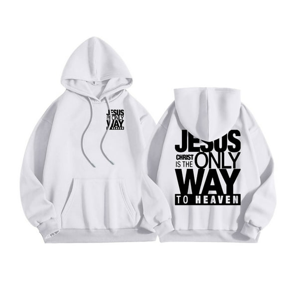 PMVFHDE Hoodie Men Winter Fashion Letter Print Casual Daily Loose Fit Long Sleeve Pullover Sweatshirt Top White,S