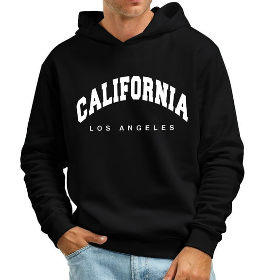 PMVFHDE Hoodies for Men Winter Fashion Casual Loose Comfort Warm Lined Pocket No Drawstring Hoodie Black,M