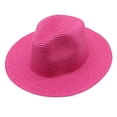 thumbnail image 1 of PMVFHDE In Wide Brim Hats For Summer Beach Trip Ivory And Brown Sun Hat Foldable For Men And Women Hot Pink, 1 of 2