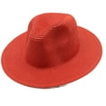 thumbnail image 1 of PMVFHDE In Wide Brim Hats For Summer Beach Trip Ivory And Brown Sun Hat Foldable For Men And Women Red, 1 of 2