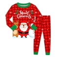 thumbnail image 1 of PMVFHDE Kids Pajamas Long Sleeve Christmas Printed Machine Washable Easy Care Cute Gift Choice for Bedtime Clothes Set, 1 of 2