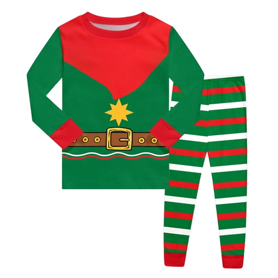 PMVFHDE Kids Pajamas Long Sleeve Christmas Printed Pairs with Slippers and Blanket Warm and Comfortable for Sleep Clothes Set