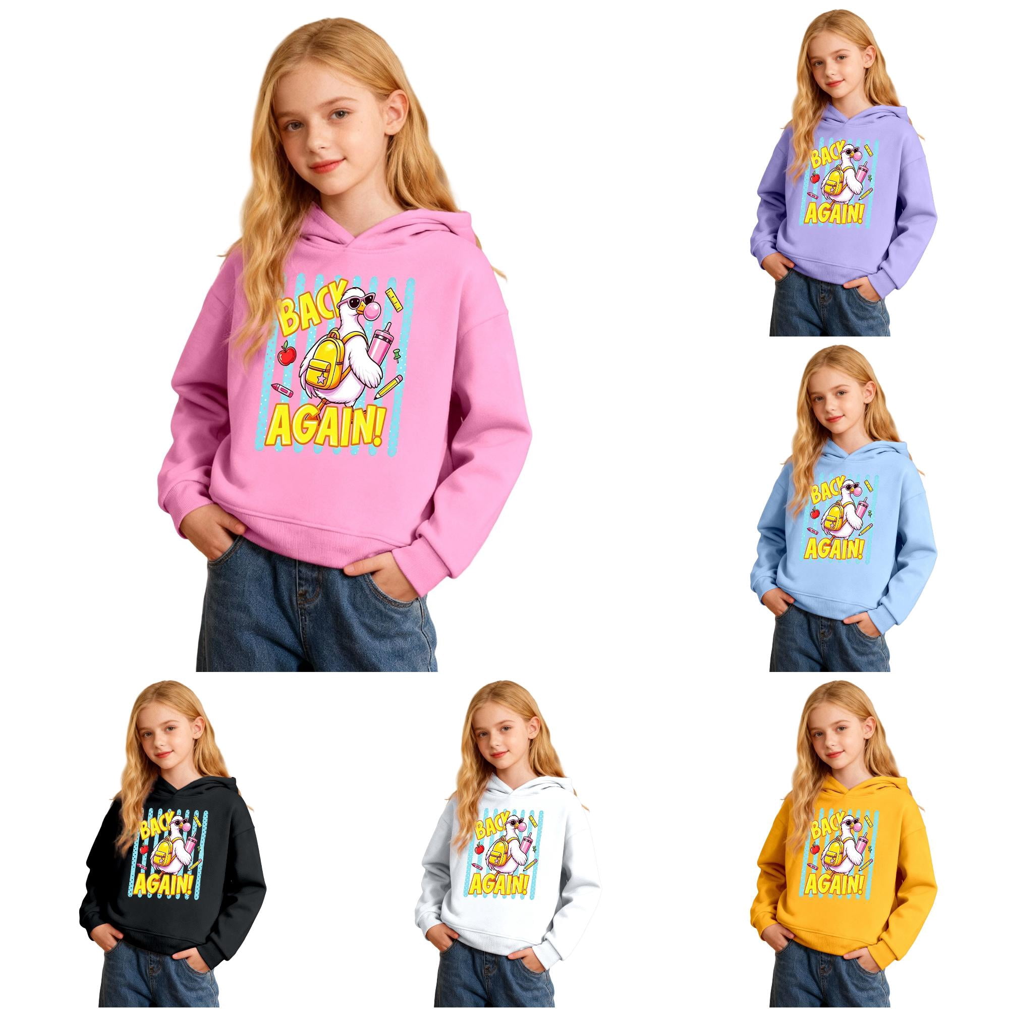 PMVFHDE Kids Pullover Hoodie Pocket and Ribbed for Cool Weather ...