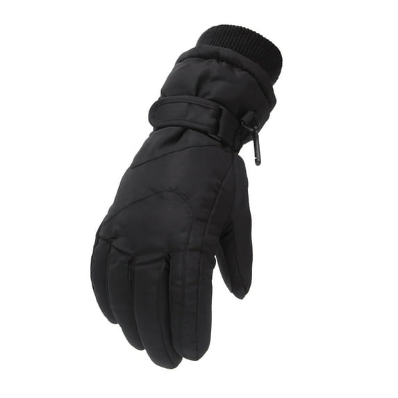 PMVFHDE Kids Winter Gloves For Boys And Girls Warm Winter Sports Gloves For Outdoor Ages 6 To 12 Years Old Size S Black