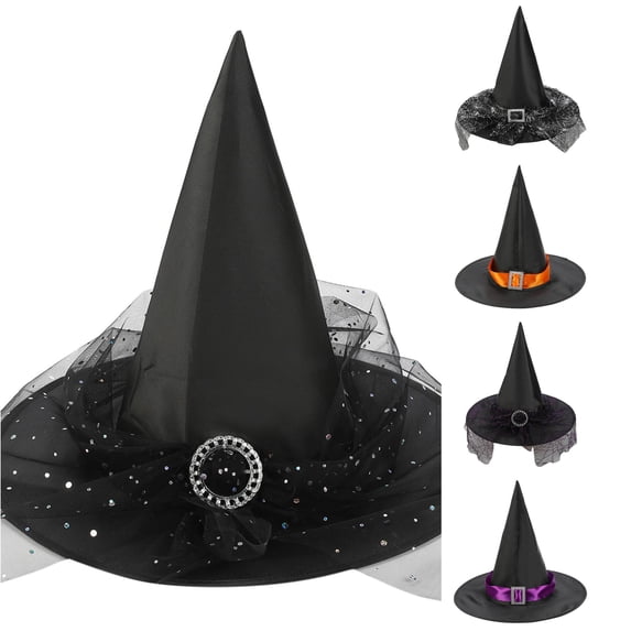 PMVFHDE Kids Witch Pointed Headdress Hat For Halloween Festival Party