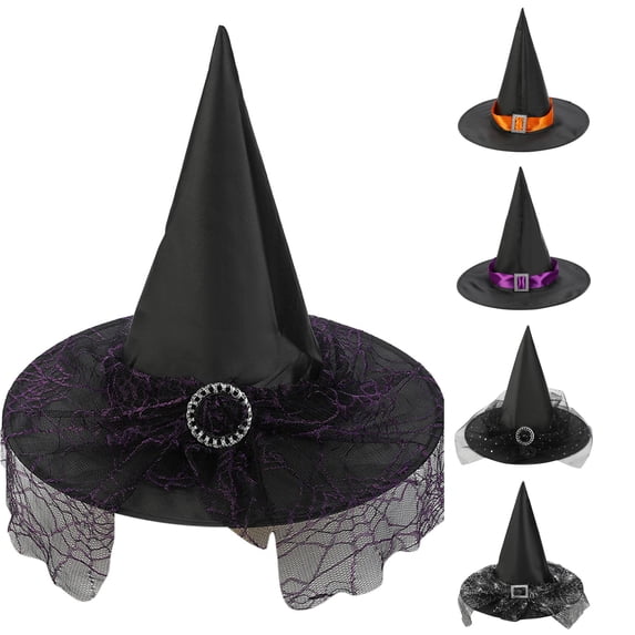 PMVFHDE Kids Witch Pointed Headdress Hat For Halloween Festival Party
