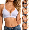thumbnail image 1 of PMVFHDE Lace Underwire Bra Back Strappy Design Full Coverage Everyday Comfort T Shirt Bra White - L, 1 of 8