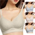 thumbnail image 1 of PMVFHDE Large Size Comfortable Breathable Smooth Bra for Women Daily Leisure Wear Seamless Non-Wired Supportive Full Coverage Underwear Light Yellow - 36, 1 of 5