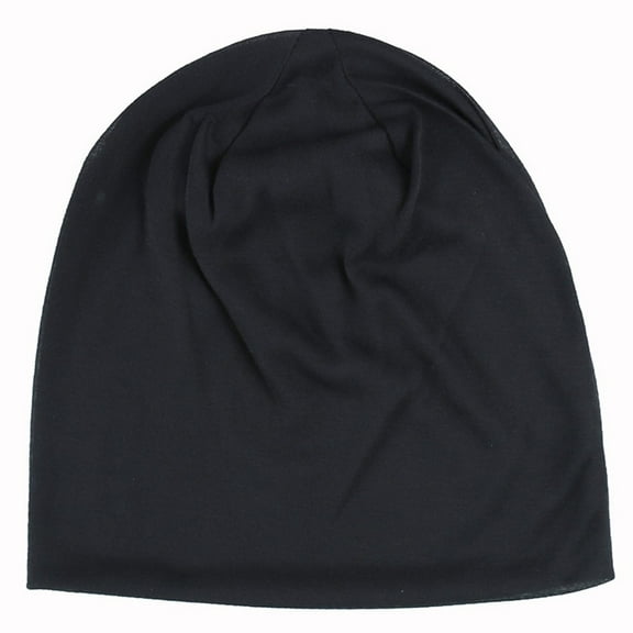 PMVFHDE Lightweight Stretchy Knit Cap Soft Thin Style for Indoor Comfort Care Cozy Wear Black