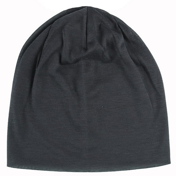 PMVFHDE Lightweight Stretchy Knit Cap Soft Thin Style for Indoor Comfort Care Cozy Wear Grey