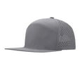 thumbnail image 1 of PMVFHDE Men Flat Brim Baseball Cap Mesh Back Adjustable Snapback Hat Weather for Outdoor Sports Grey, 1 of 2