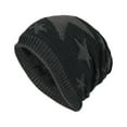 thumbnail image 1 of PMVFHDE Men Warm Lined Knit Head Cover Winter Headwear for Cold Weather Soft Stretchable Comfort Fit Black, 1 of 2
