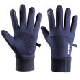 thumbnail image 1 of PMVFHDE Men Women Winter Thermal Windproof Touchscreen Gloves, Grippy Ski Cycling Riding Gloves for Cold Weather Blue，One Size, 1 of 5