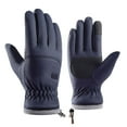 thumbnail image 1 of PMVFHDE Men Women Winter Thermal Windproof Touchscreen Gloves, for Outdoor Riding Skiing Travel Cold Weather Blue，One Size, 1 of 7
