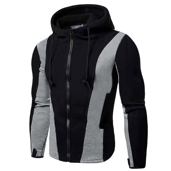 PMVFHDE Men's Autumn Winter Two Piece Set Mens Sweatsuits Sets Mens Tracksuit Plus Velvet Slim Fit Hoodie Fitted Joggers Spliced Casual Sportswear Warm Breathable Soft Wear