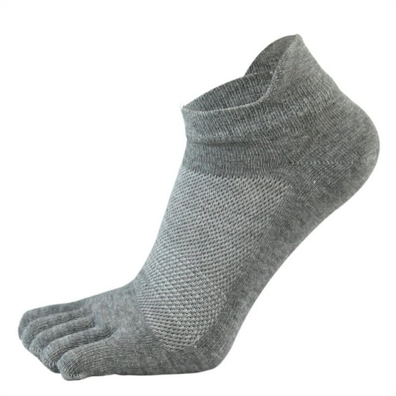 PMVFHDE Men's Casual Solid Color Short Socks, Low-Cut Toe Socks for Home Wear, Comfortable for Daily Use, Breathable with Minimalist Design Grey