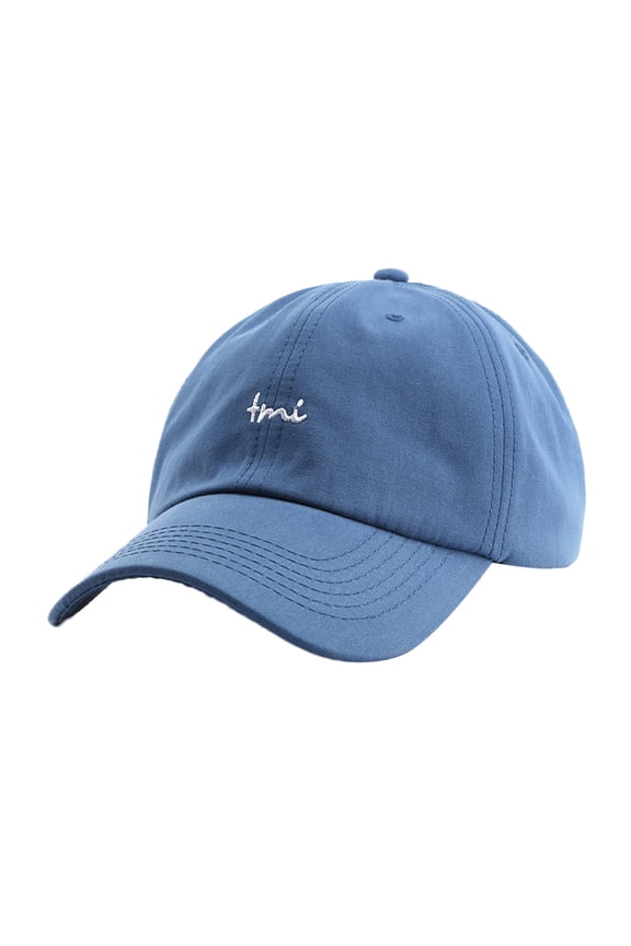 Men's Classic Japanese Street Style Embroidered Baseball Cap Outdoor Sun Shield Adjustable Snapback Dad Hat Blue