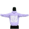 thumbnail image 1 of PMVFHDE Men's Solid Color Letter Print Long Sleeve Casual Hooded Sweatshirt Pullover for Everyday Purple,XXL, 1 of 4