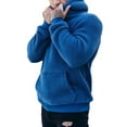 thumbnail image 1 of PMVFHDE Men's Winter Solid Color Sweatshirt Hooded Soft Heavyweight Warm Sweatshirt Pullover for Coziness Blue,XL, 1 of 5