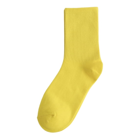 PMVFHDE Mens Socks Unisex Solid Color Mid Calf Cotton Socks Fashionable Daily Long Socks