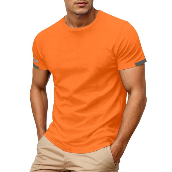 PMVFHDE Mens T Shirts Casual Sports Breathable Short Sleeve Loose Fit Design For Spring Summer Activities Gym Tee