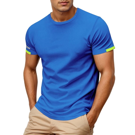 PMVFHDE Mens T Shirts Casual Sports Breathable Short Sleeve Loose Fit Design For Spring Summer Activities Gym Tee