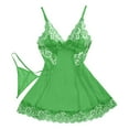 thumbnail image 1 of PMVFHDE Nightgowns For Women Lace Bodysuit With Shapewear Alluring Sheer Nightgown Fashion Solid Color Sleepwear For Home Green,XL, 1 of 4