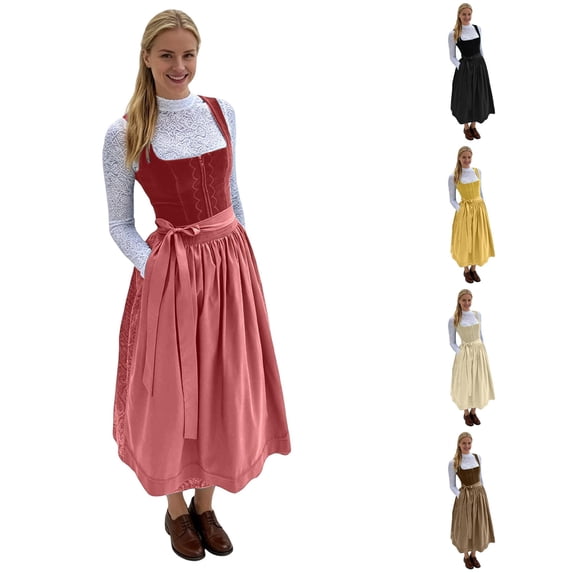 Party Rally Event PMVFHDE Party Dress Traditional Bavarian Outfit Dress for Cosplay and ...