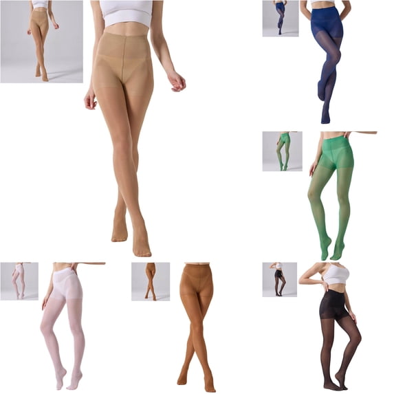 PMVFHDE Plus Size Sheer Tights Firm Control Lifting Shaping High Waist Pantyhose Breathable Comfortable Everyday Casual, Beige, L