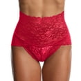 thumbnail image 1 of PMVFHDE Plus Size Womens High Waist Lace Underwear Breathable Cotton Gusset Support Briefs Plus Size Underwear For Women Red，XL, 1 of 4