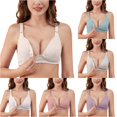 thumbnail image 1 of PMVFHDE Pure Maternity Nursing Bra For Pregnancy Postpartum Comfort Supportive Breastfeeding Extra Large Size Summer Wear Beige - 36, 1 of 4