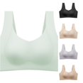 thumbnail image 1 of PMVFHDE Seamless Full Coverage T Shirt Bra Wireless Comfort Side Smoothing Everyday Loungewear Solid Casual Fit Green - XXXL, 1 of 3