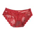 thumbnail image 1 of PMVFHDE Seamless Lace Briefs Solid Color Comfortable Soft Panties For Women No Show Everyday Red,One Size, 1 of 2