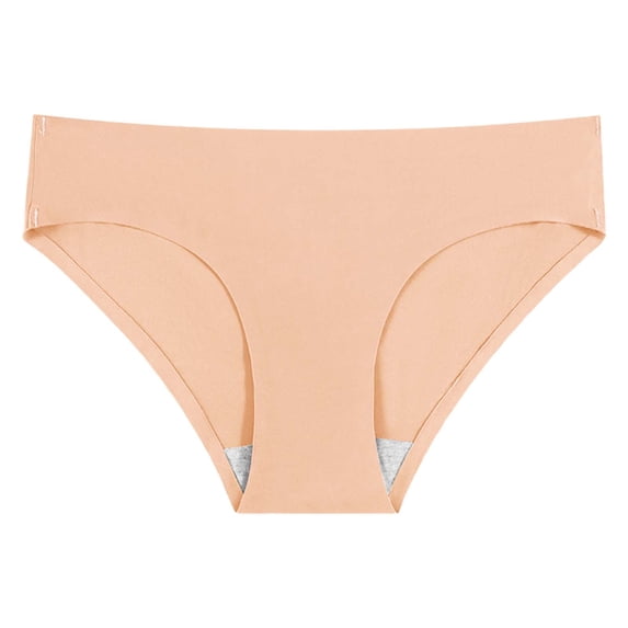 PMVFHDE Seamless Low Waist Breathable Thong Thin Solid Color Womens Underwear For Sports Comfort Beige,XL