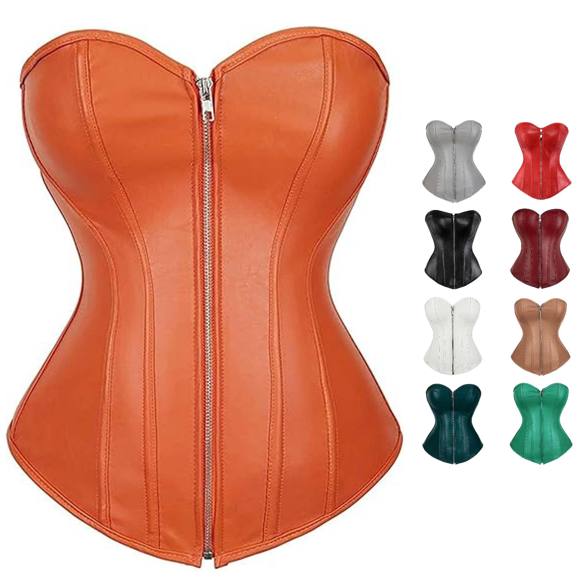 PMVFHDE Shapewear Bodysuits Tummy Control Gothic Lace Zip Front Body ...