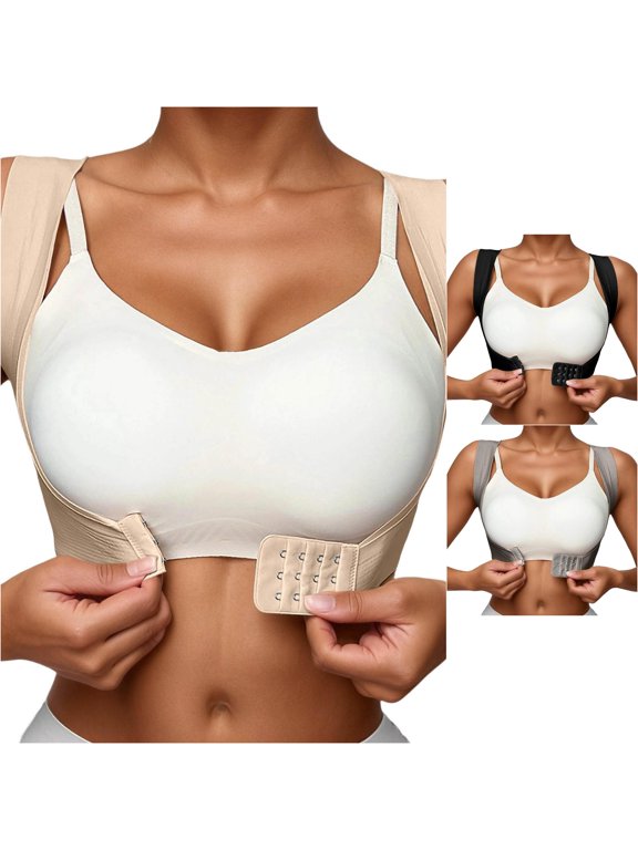Shapewear For Women Seamless Top Front Closure Back Bra Slouching Corrector with Lace