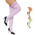 thumbnail image 1 of PMVFHDE Sheer Over Knee Socks With Lace Top Thigh Highs Thin Stretchable Comfort Nylon Blend For Casual Daily Wear, Purple, One Size, 1 of 4