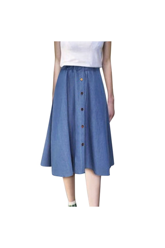 Short Skirt Womens Denim Loose Oversized Elastic Waist Student Class Casual Plus Size