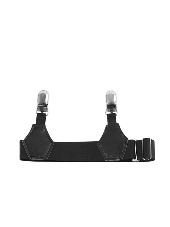 Sock With Leg Ring Suspenders For Gentlewear And Hosiery Comfortable Adjustable Straps, Black, One Size