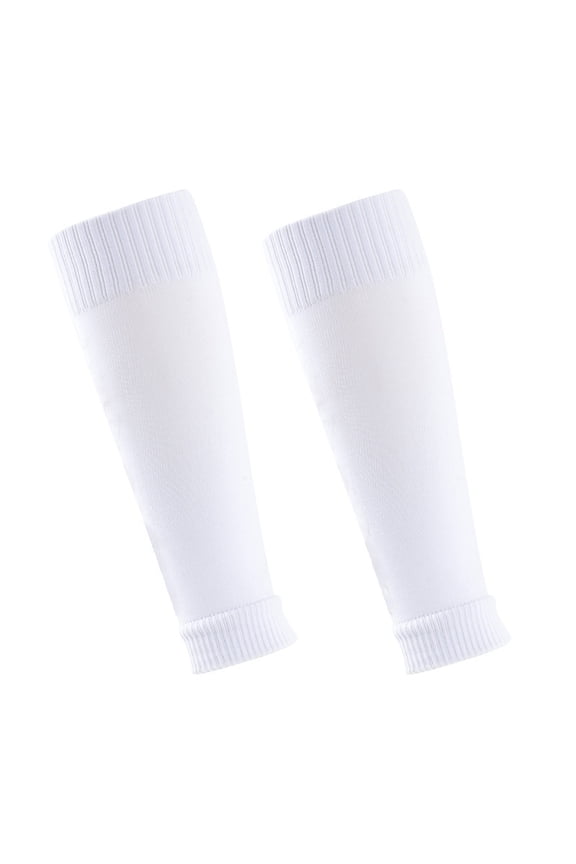 Sports Leg Sleeves Calf Socks Unisex Solid Color Warm Comfortable Soft Long Socks for Men and Women White